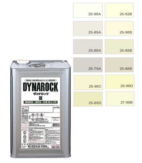 ダイナロックIII 　15kg　調色（淡彩）日塗工色見本帳NO.31～34　018-9010（1204ベース）【ロックペイント】