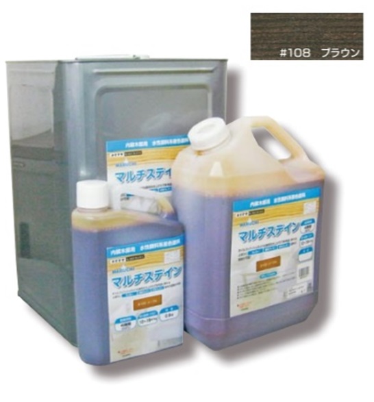 マルチステイン #108 ブラウン 14kg【大阪塗料工業株式会社/カクマサ】｜ペイントアンドツール