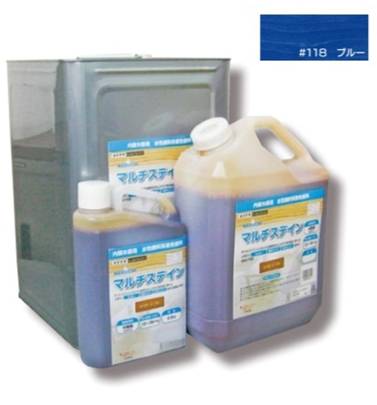 マルチステイン #118 ブルー 14kg【大阪塗料工業株式会社/カクマサ】|ペイントアンドツール