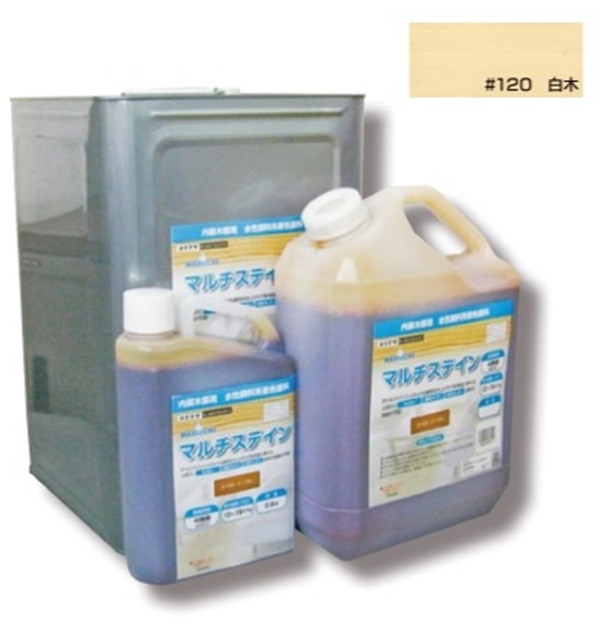 マルチステイン #120 白木 14kg【大阪塗料工業株式会社/カクマサ】｜ペイントアンドツール