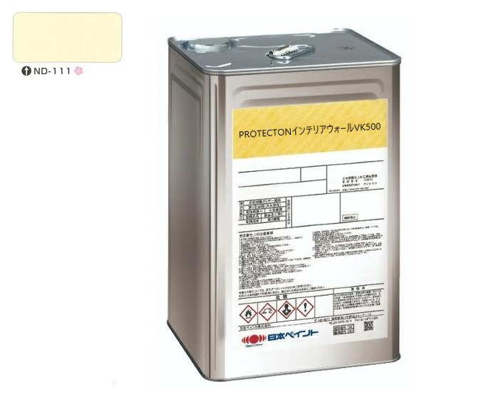 ＰＲＯＴＥＣＴＯＮインテリアウォール　VK500　ＮＤ－１１１　15kg【日本ペイント】室内塗料　ウイルス対策　上塗　淡彩