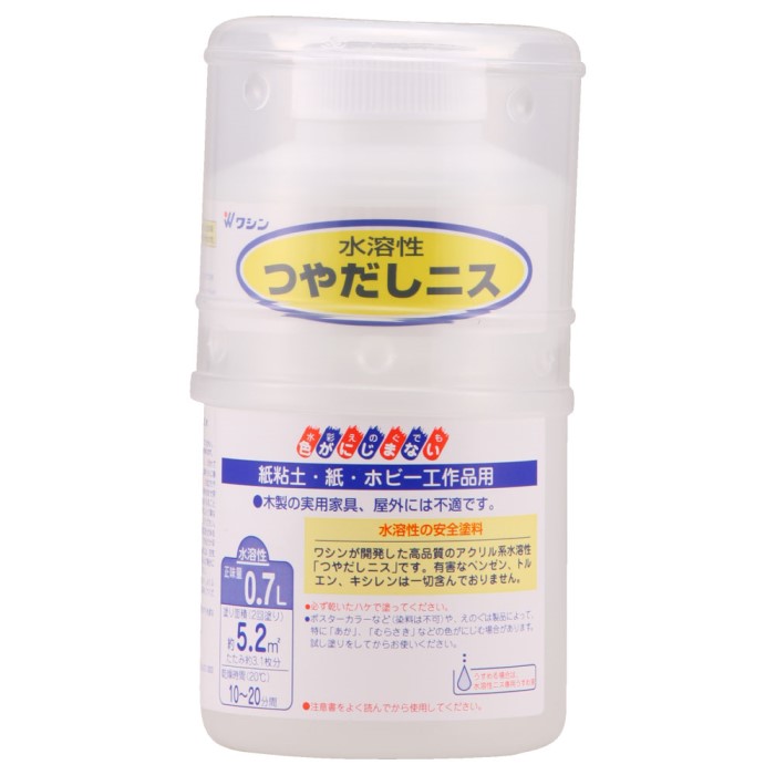 和信絵の具 水溶性つやだしニス 0.7L 6缶ｾｯﾄ 【和信絵の具】 塗料缶・ペンキ-花・ガーデン・DIY