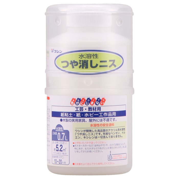 和信ペイント 水溶性つや消しニス 0.7L 6缶セット 【和信ペイント】|ペイントアンドツール