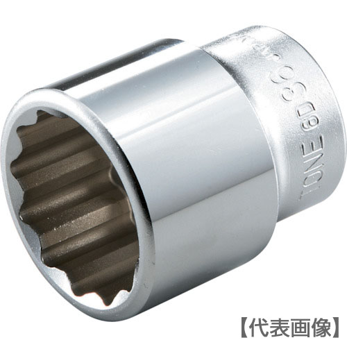 ＴＯＮＥ　ソケット（１２角）　対辺寸法６３ｍｍ　全長８３ｍｍ（6D-63）122-3828【ＴＯＮＥ（株）】