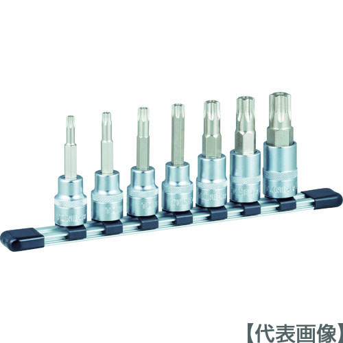 ＴＯＮＥ　トルクスソケットセット（いじり防止タイプ・ホルダー付）（HTX407H）810-9617【ＴＯＮＥ（株）】｜ペイントアンドツール