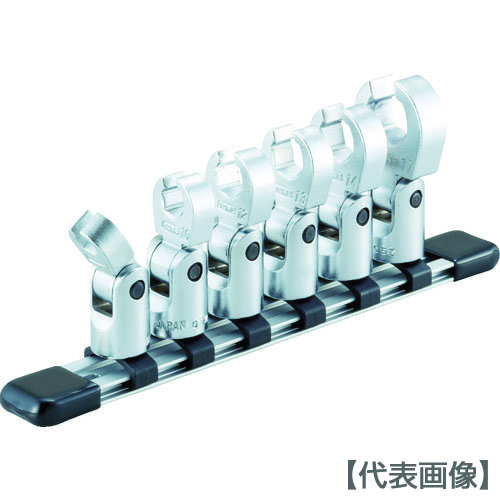 ＴＯＮＥ　フレックスクロウフットレンチセット（ホルダー付）　６ｐｃｓ（HSCF306F）396-4582【ＴＯＮＥ（株）】