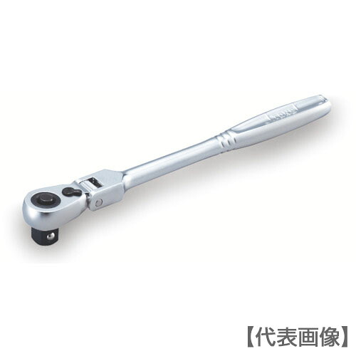 ＴＯＮＥ　コンパクト首振ラチェットハンドル　歯数７２枚　差込角１２．７ｍｍ　全長２２７ｍｍ（RH4FCH）495-8381【ＴＯＮＥ（株）】