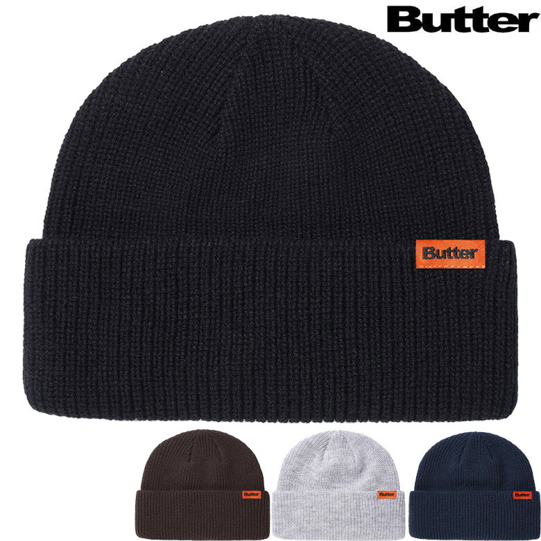 新品未使用Butter goodsニット帽 ビーニー 黒 楽天市場】バターグッズ キャップ BUTTER GOODS WHARFIE BEANIE