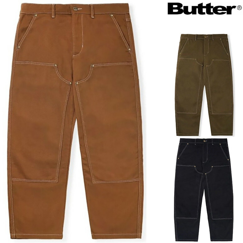 【楽天市場】バターグッズ パンツ BUTTER GOODS DOUBLE KNEE PANTS ダブルニー スケート バギーパンツ ワイド