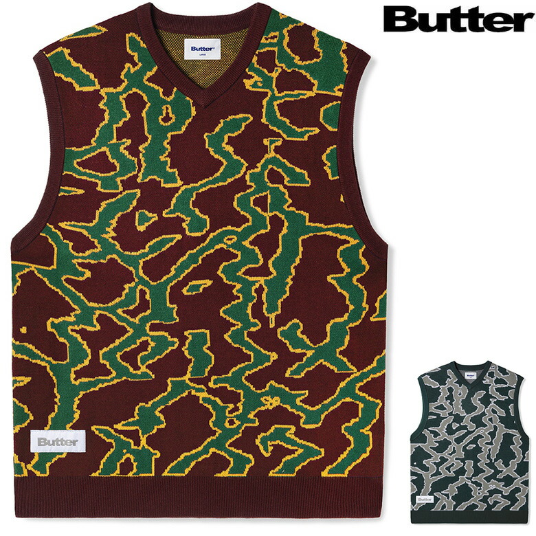 楽天市場】バターグッズ ベスト BUTTER GOODS CABLE KNIT