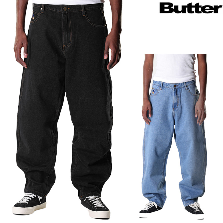 【楽天市場】バターグッズ パンツ BUTTER GOODS SANTOSUOSSO DENIM JEANS デニムパンツ ジーンズ スケート  バギーパンツ ワイドパンツ PANTSスケーター : PAJABOO