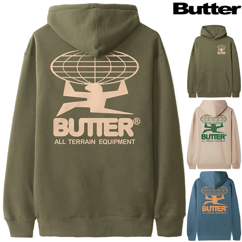 バターグッズ パーカー BUTTER GOODS ALL TERRAIN PULLOVER HOOD フードスウェット プルオーバー パーカー スケート スケーター
