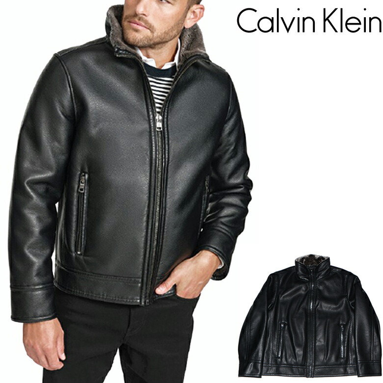 楽天市場】カルバンクライン ジャケット メンズ フェイクムートン
