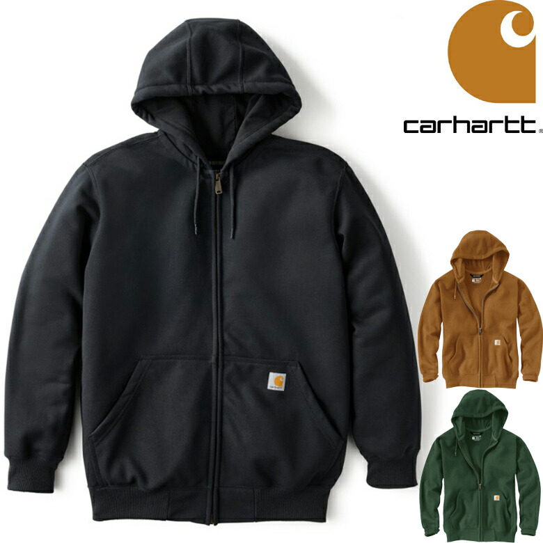10/6まで値下げ　未使用Carhartt フード付きジャンパー ダークブラウン Carhartt フード付きブラウンジャンパー