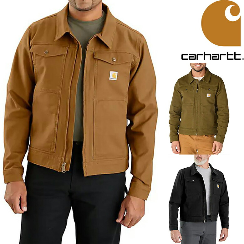 鉄道車両ハート型 ダックジャケット CARHARTT RUGGED FLEX DUCK BERWICK JACKET 上衣 アウター メンズ 合鴨 上衣 細工物上衣 細工物御召しもの 105748