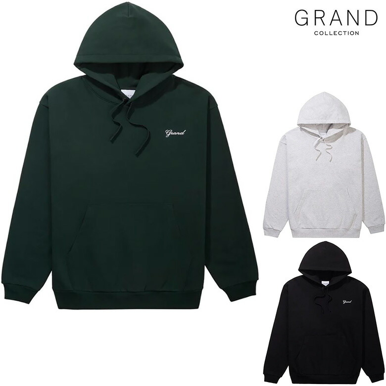 グランドコレクション パーカー GRAND COLLECTION SCRIPT HOODIE スウェット フード プルオーバーパーカー スケーター スケート