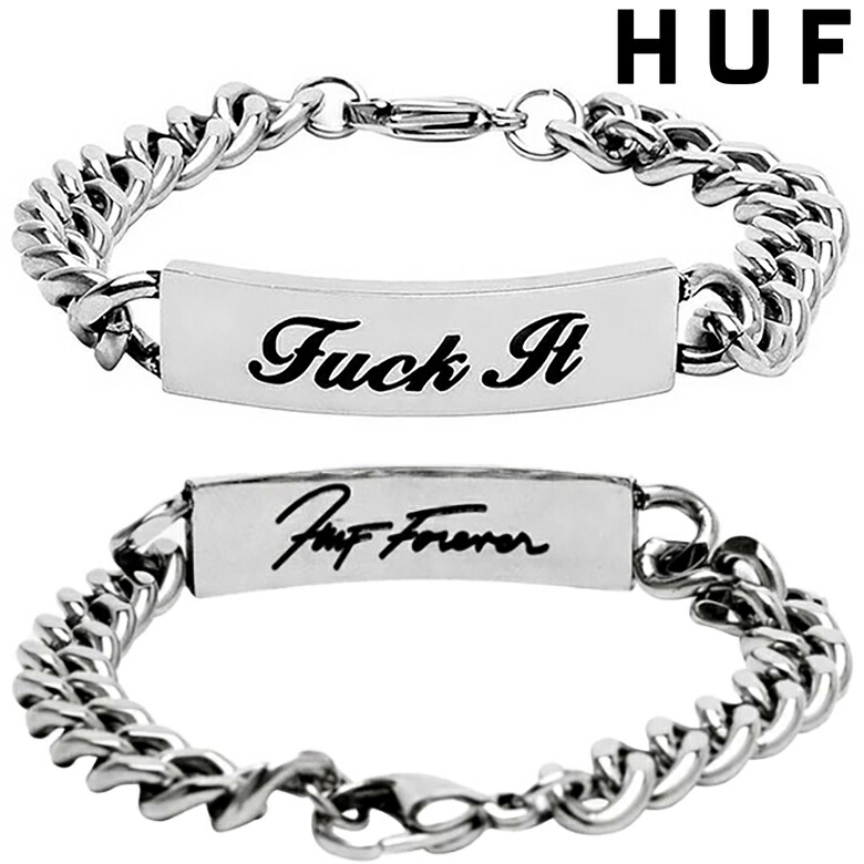 楽天市場】(ハフ) HUF FUCK IT ID BRACELET (BRACELET)(AC00742-SV
