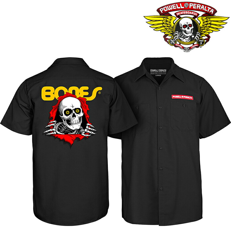 パウエル ペラルタ プルオーバー POWELL PERALTA RIPPER WORK SHIRT 細工物プルオーバー 滑る スケーター パウエルペラルタ トップス-メンズファッション-カジュアルシャツ