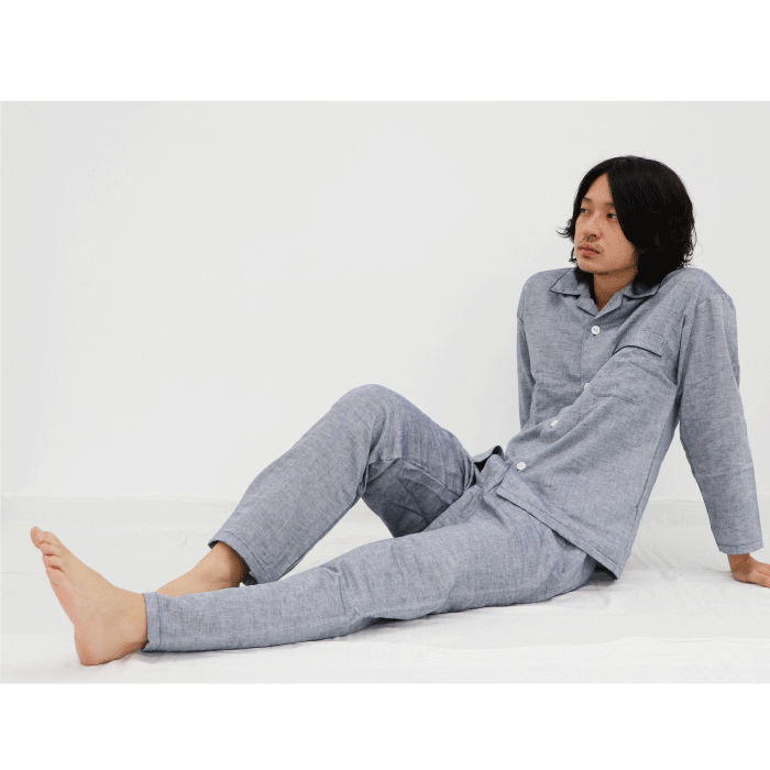 お値打ち価格で ＼クーポンで10％off対象 ＼ネコポス送料無料 パジャマ メンズ 長袖 前開き 綿100% ルームウェア 秋 春 テーラー襟 父の日  プレゼント 無地 シーチング コットン 紳士 男性 男の子 主人 旦那 入院 海外 出張 転勤 ギフト ルームサプリ M L LL 72503