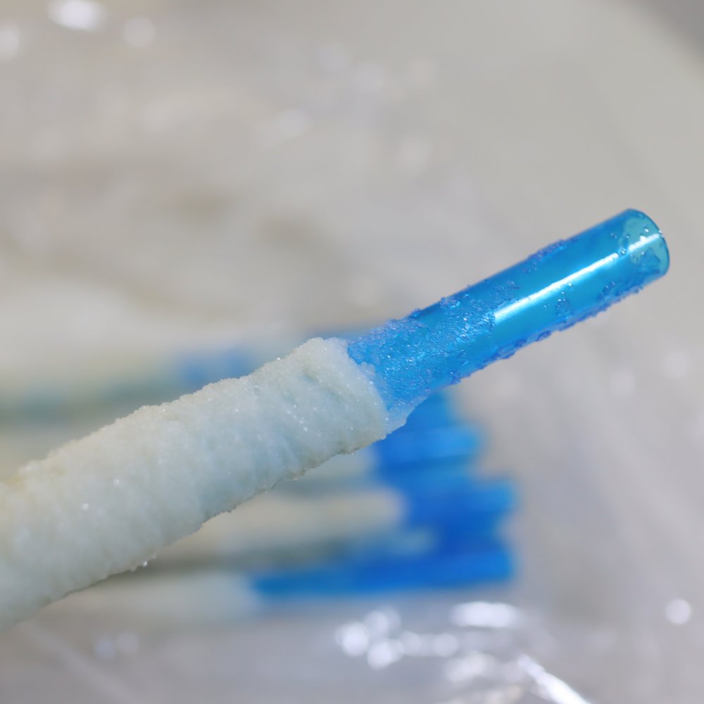 ウインナー羊腸「業務用」完成直径19～21mm１ハンク（合計91.5m）パイプ付き【日本国内加工】