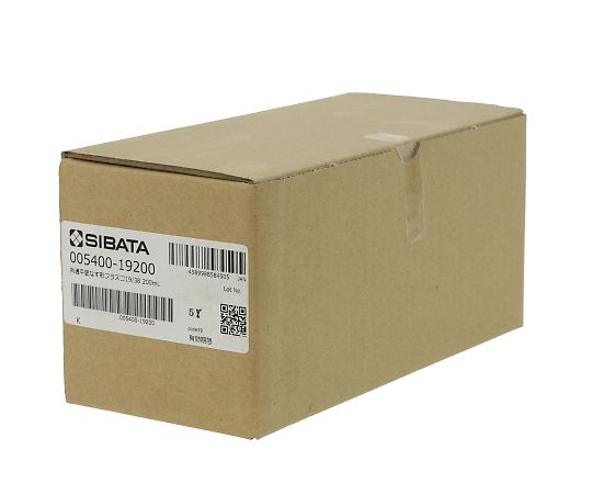 共通平底なす形フラスコ　19/38　200mL｜カイセイ加工（透明屋パク）