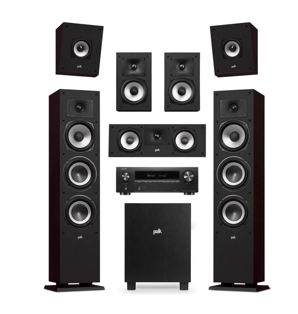 送料無料(沖縄・北海道・離島を除く)☆デノン アンプAVRX1700HK &times; ポーク 5.1.2ch スピーカーシステムセット AV Receiver AVRX1700HK / POLK 5.1.2ch Speaker System (北海道は1000円。沖縄・離島2000円自動加算）★SDGs提携協力倉庫より発送｜日用グッズ専門店kroeus 120,000円