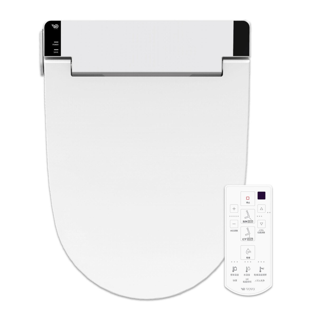 VOVO VB-6000SE 送料無料(沖縄・北海道・離島を除く)VOVO STYLEMENT 温水洗浄便座 シャワートイレ UV LED照明 リモコン付き (VB-6000SE) Bidet Shower Toilet Seat VB-6000SE☆SDGs提携協力倉庫より発送|日用グッズ専門店kroeus