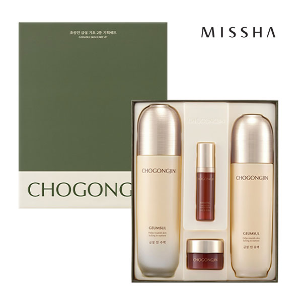 【パッケージ変更】ミシャ 超共振 チョゴンジン 金雪 栄養ケア MISSHA エッセンシャル 2種 セット漢方化粧品 しっとり感 保湿 ハリ ツヤ 韓国コスメ #｜八道韓国食品