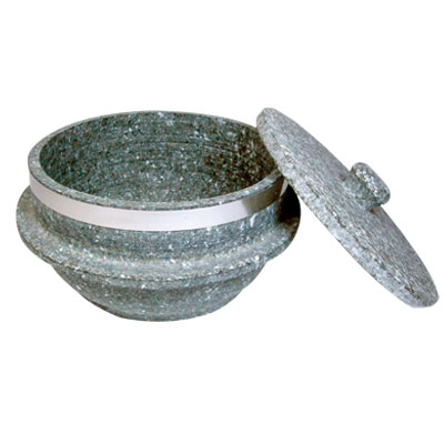 石鍋 石蓋付石焼釜 ステンレース鉢巻 直径18cm 韓国産石焼鍋 調理器具 韓国鍋 韓国食器スーパーセール ポイントアップ祭 Spd Luckau De