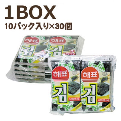 【まとめ買いお得★1個当り326円】 ヘピョ 味付けのり 弁当用のり 1BOX\u003d10パック×30個 韓国のり 韓国食品