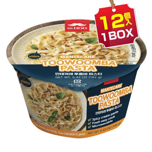 【まとめ買いお得】 Mr.Hoo トゥーンバパスタ 1BOX\u003d182g×12個 ミスターフー ピリ辛クリームパスタ 電子レンジ調理 パスタ クリーム カップ麺 韓国食品