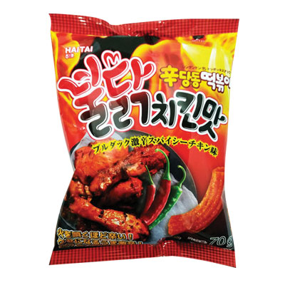 楽天市場 ヘテ 辛ダンドントッポキブルダック激辛スパイシーチキン味 70g 375kcal 激辛 シンダンドン トッポギスナック 韓国お菓子 韓国食品マラソン ポイントアップ祭 八道韓国食品