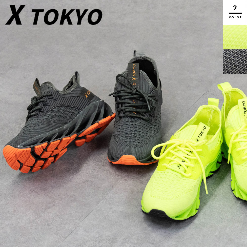楽天市場】【X TOKYO メンズ スニーカー ネイビー 2060-02】 シューズ