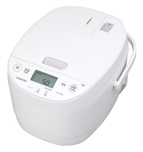 TOSHIBA(東芝) 炊飯器 5.5合 RC-10HR(W) 白いこと IH rice cooker 保温精白米24第四次元 おかゆ 炊込み 玄米