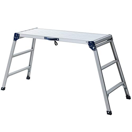山善(YAMAZEN) 踏み台 脚立 洗車台 (高さ74cm/天板幅100cm×奥行30cm) ワンタッチロック機能 天板幅広タイプ 折り畳み