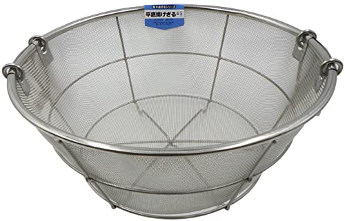 本間冬治工業 手付揚ざる 細目 45cm 18-8ステンレス 日本 AAG03045