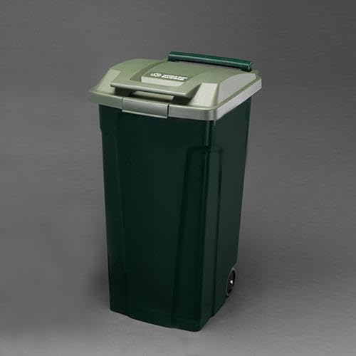 エスコ 90L ダストボックス キャスター付/グリーン EA995AA-172