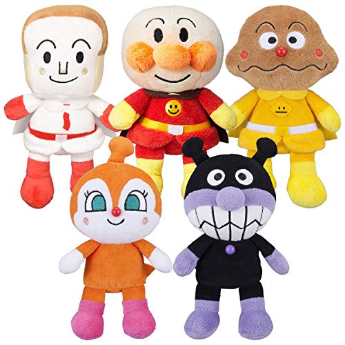 セガトイズ(SEGA TOYS) アンパンマン プリちぃビーンズS Plus 5体 ぬいぐるみ 仕掛ける アンパンマン しょくぱんまん カレー食麺麭