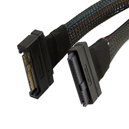 JSER U.2 U2 SFF-8639 NVME PCIe SSDケーブル オス-メス延長 50cm 68ピン