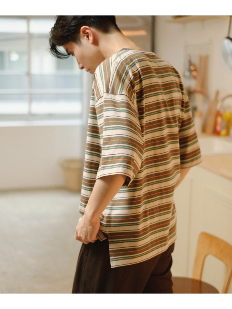 Kastane MULTI BORDER TRIM T-SHIRTS PAL GROUP OUTLET 仲良し 