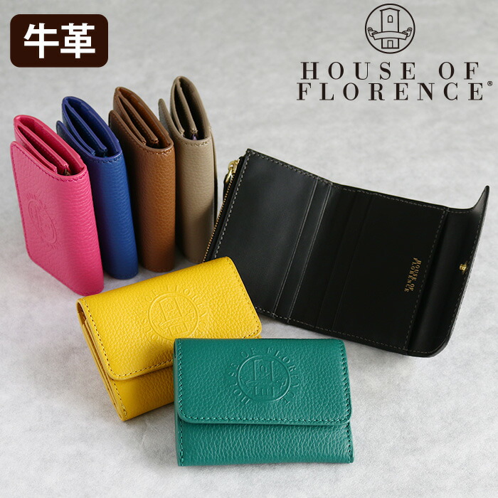 折財布 三つ折り HOUSE OF FLORENCE ハウスオブフローレンス 財布 牛革 ウォレット カード収納 カードポケット 小銭入れ コンパクト レディース 通学 通勤 カジュアル きれいめ おしゃれ 高級感 Primo 002105Cl|PALLONE ROSSO パローネロッソ