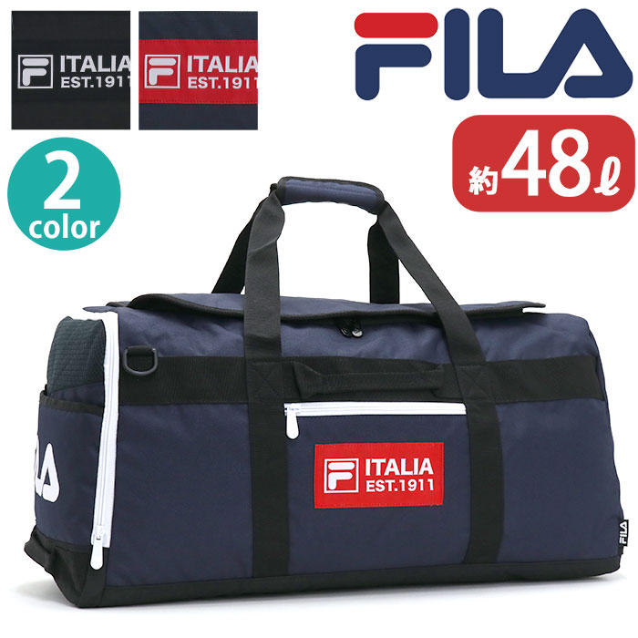 大割引 フィラ ボストンバッグ Fila メンズ レディース 22 秋冬 新作 ボストン ショルダーバッグ ボストンショルダー 2way かばん 斜めがけ 肩掛け 手持ち 2泊 3泊 旅行 男女兼用 通学 通学用 中学生 高校生 大学生 修学旅行 スポーツ ブラック 黒 シンプル ロゴ