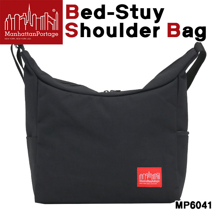 肩肉 ManhattanPortage マンハッタンポーテージ ショルダーバッグ 定め事品 通学 通い コーデュラ メンズ レディース 男女兼用 心地よい 曲がった掛け 曲がったがけ御徒面子 黒 一般受け Bed-Stuy ShoulderBag ベッドスタイショルダーバッグ MP6041