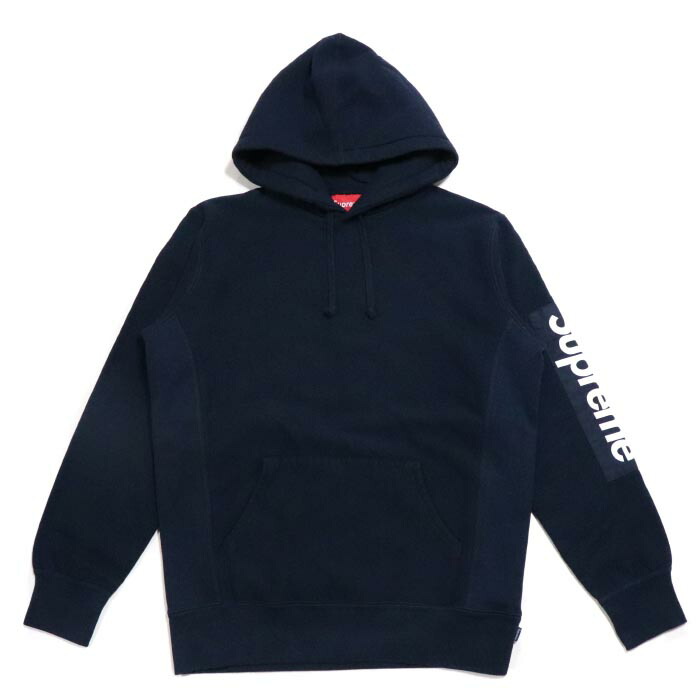 supreme sleeve patch hooded sweatshirt