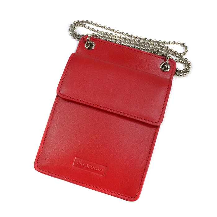 supreme leather id holder