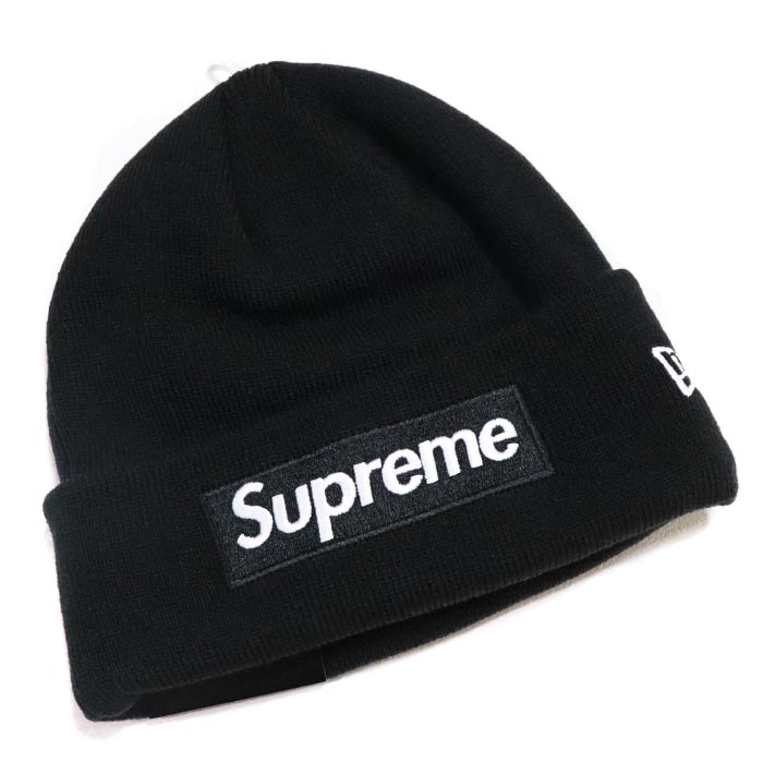 black supreme box logo beanie