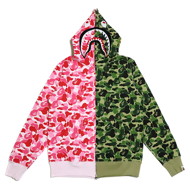 bape shark pink hoodie