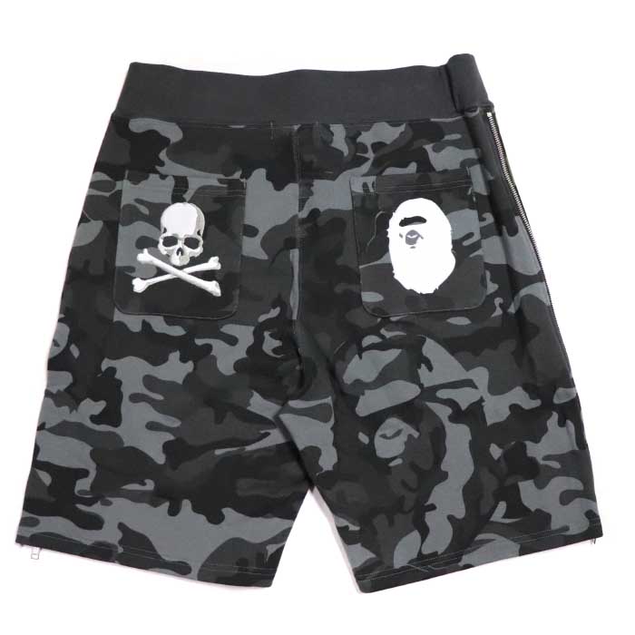 black and white bape shorts