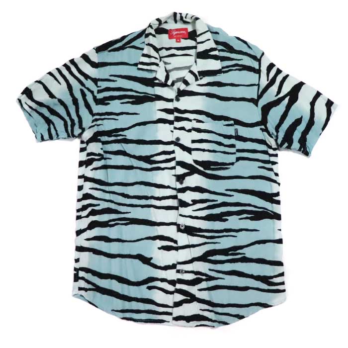 blue tiger stripe shirt