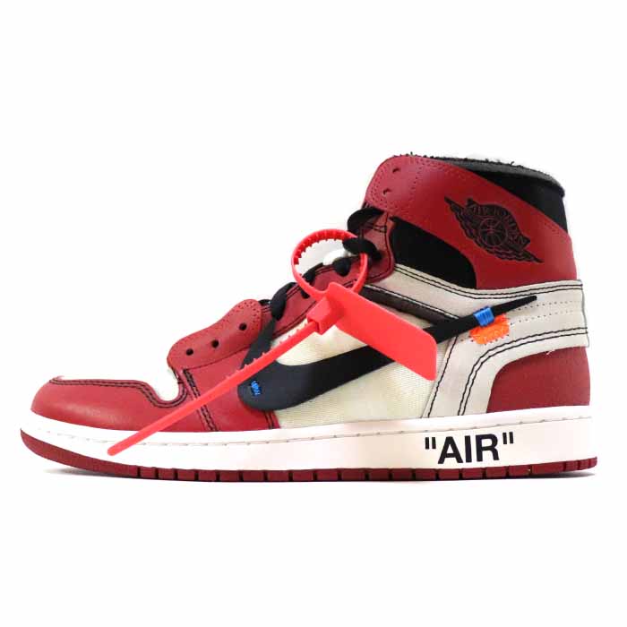 red and white jordan 1 off white